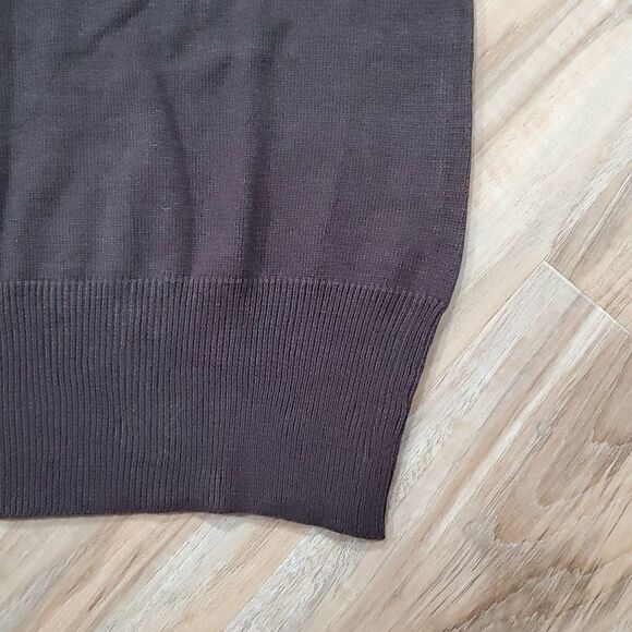 🔹️NWT Montana Company Brown Turtleneck Ruched Shoulder Sweater Large - Picture 6 of 10